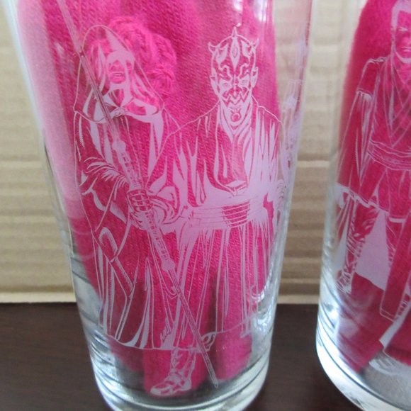 Star Wars Episode 1 Phantom Menace Pepsi Premiums 16 oz. set of 2 glasses - Picture 5 of 12